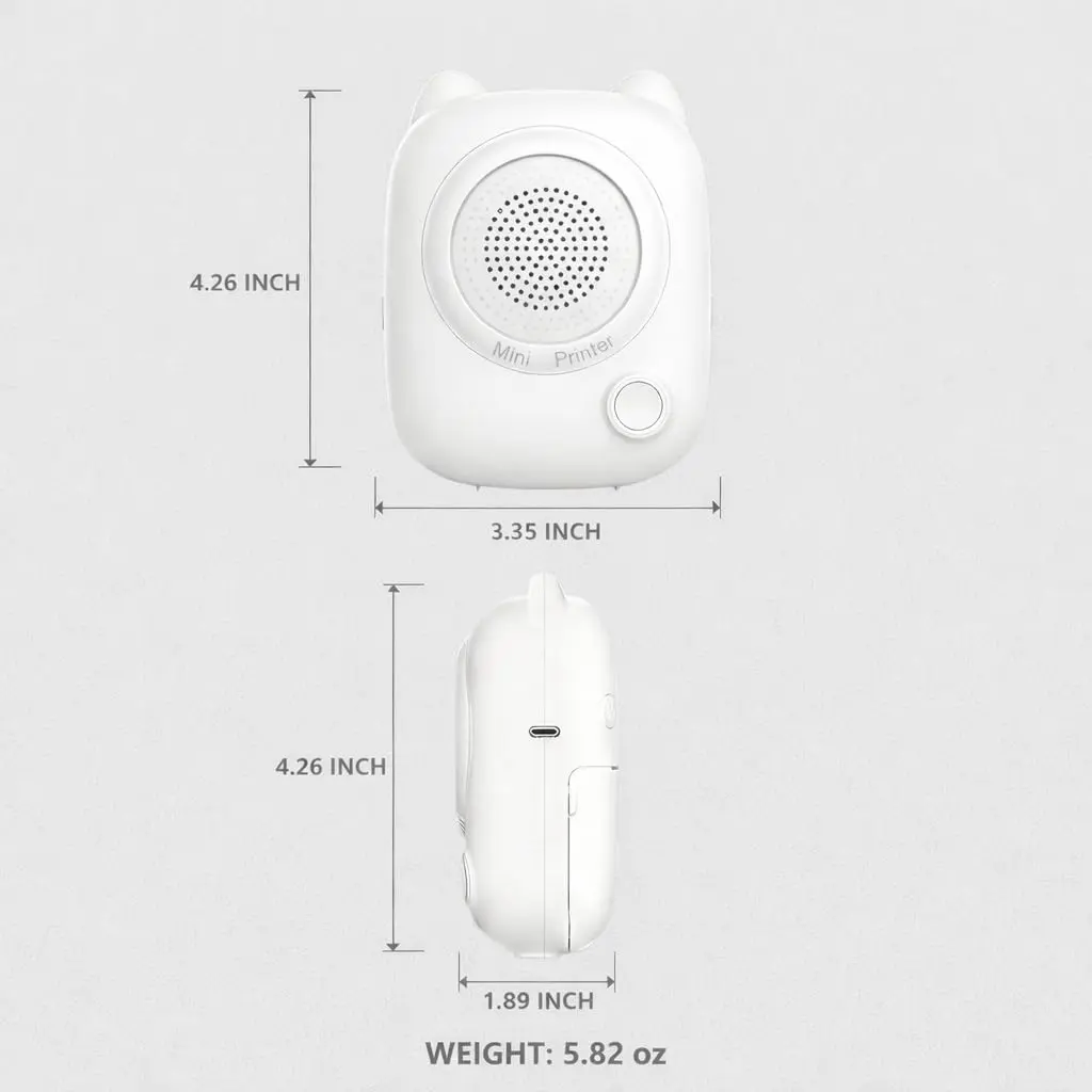 EFFUN AI Voice Mini Printer – Wireless Inkless Thermal Sticker & Label Printer